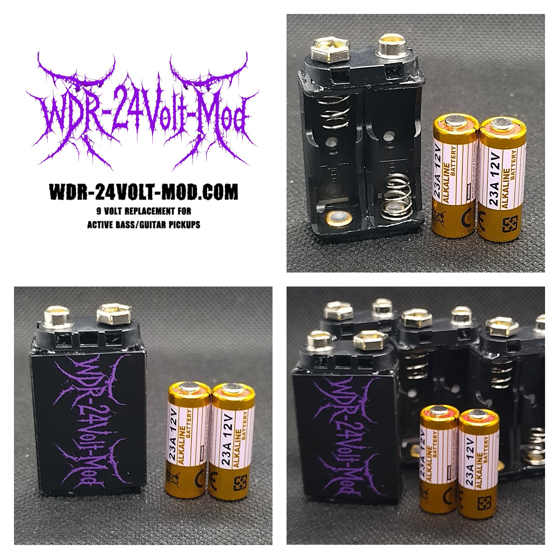 WDR-24Volt-Mod Active Guitar/Bass Booster For EMG & Fluence (Batteries Included) product image (1)