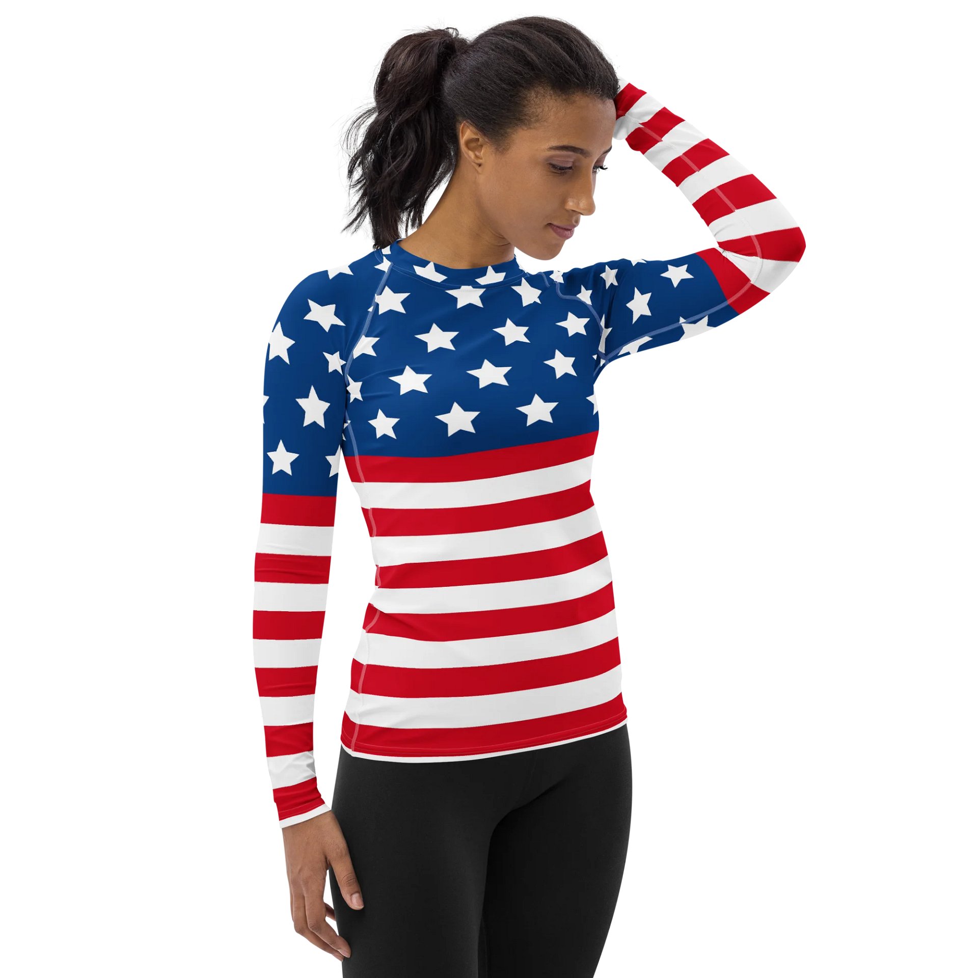 Starry Stripes Women's Rash Guard product image (4)
