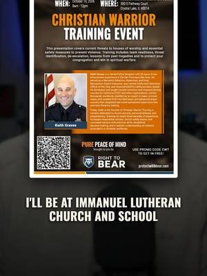 I'm coming to Illinois October 10th. I'll be at Immanuel Lutheran Church and School from 8 AM to Noon. Registration link is in the description. Use code CWT to get in for FREE. I hope to see you there.