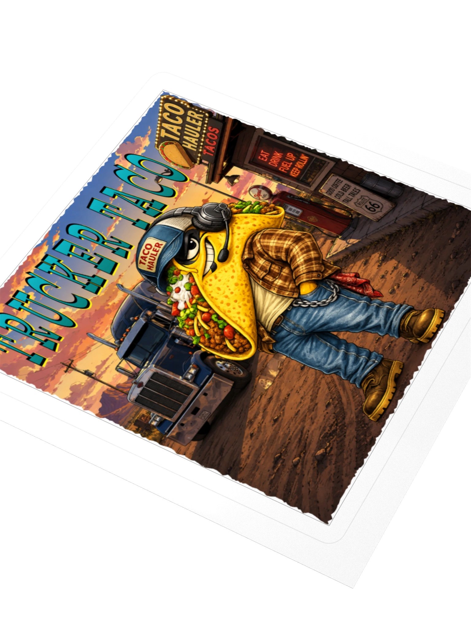 Trucker Taco Kiss Cut Sticker product image (7)