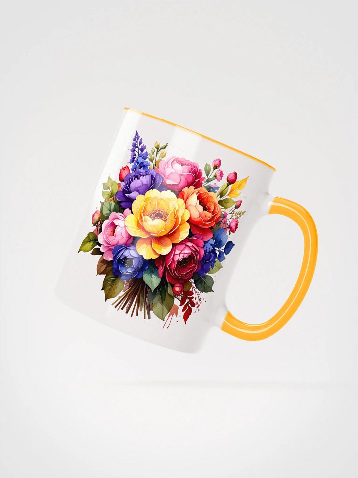 Columbia Road Market Peek-a-Boo Ceramic Mug (Orange Floral) product image (2)