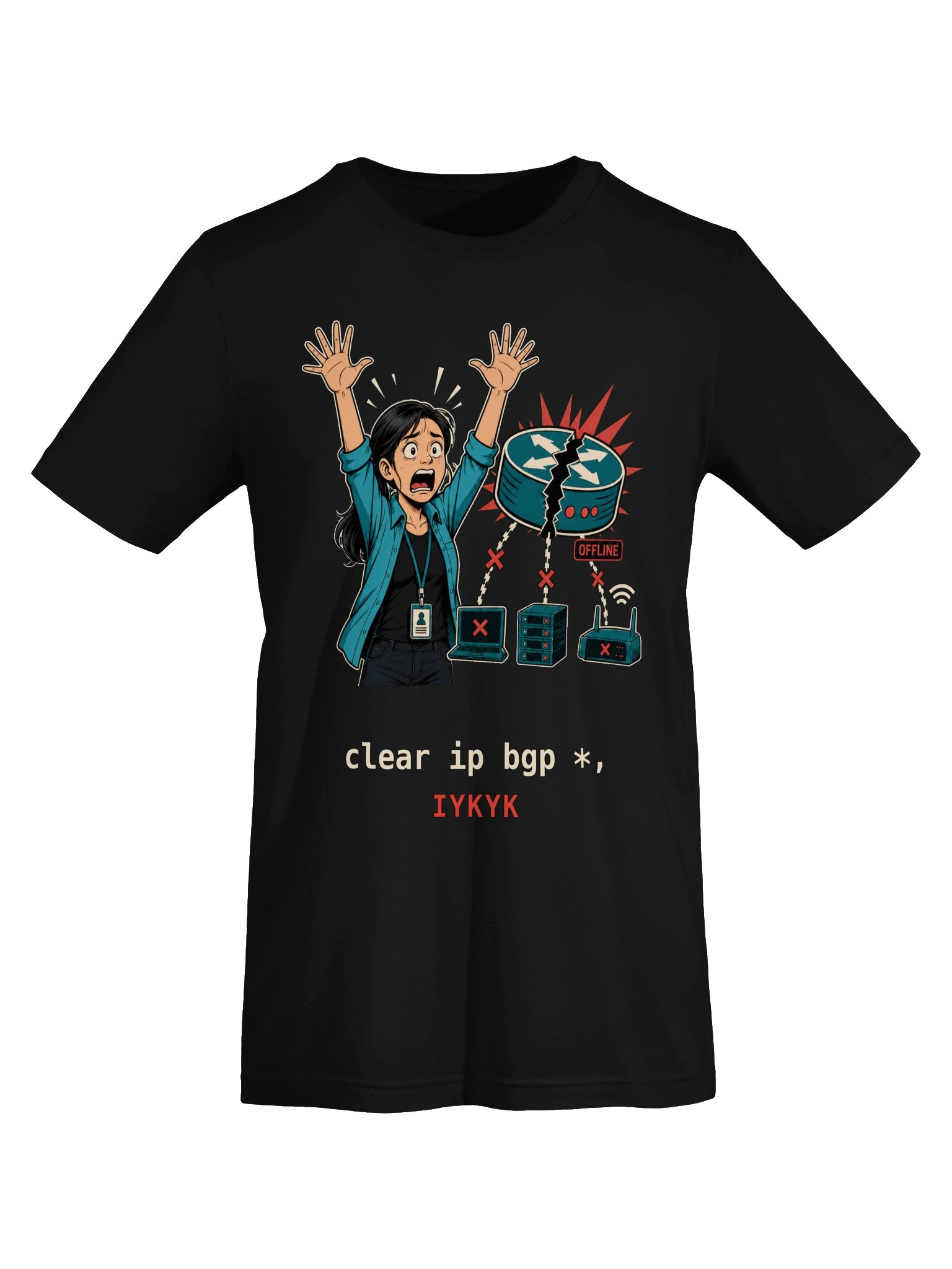 clear ip bgp * — IYKYK Tee (version 8) product image (5)