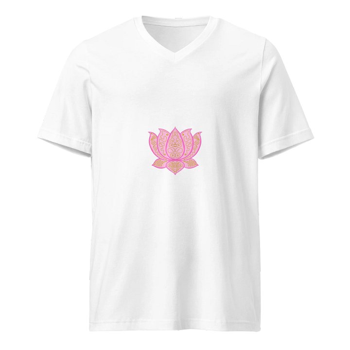 Golden Lotus V-Neck Tee product image (1)