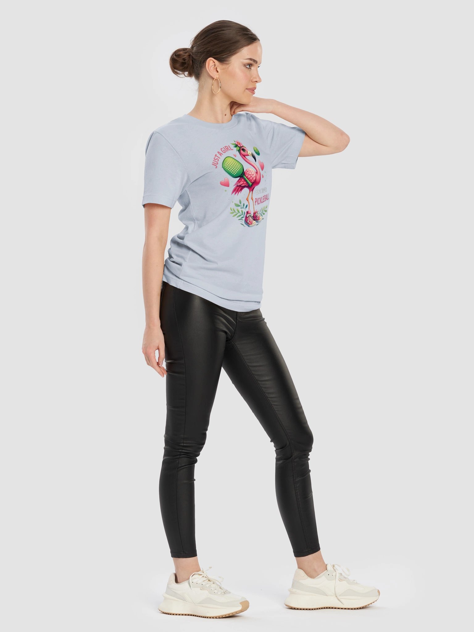 Just a Girl Who Loves Pickleball T-Shirt | Flamingo Pickleball Tee product image (3)