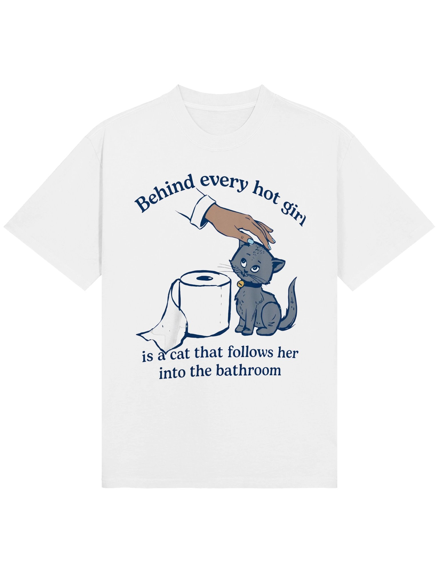 Behind Every Hot Girl Is a Cat Graphic T-Shirt product image (1)