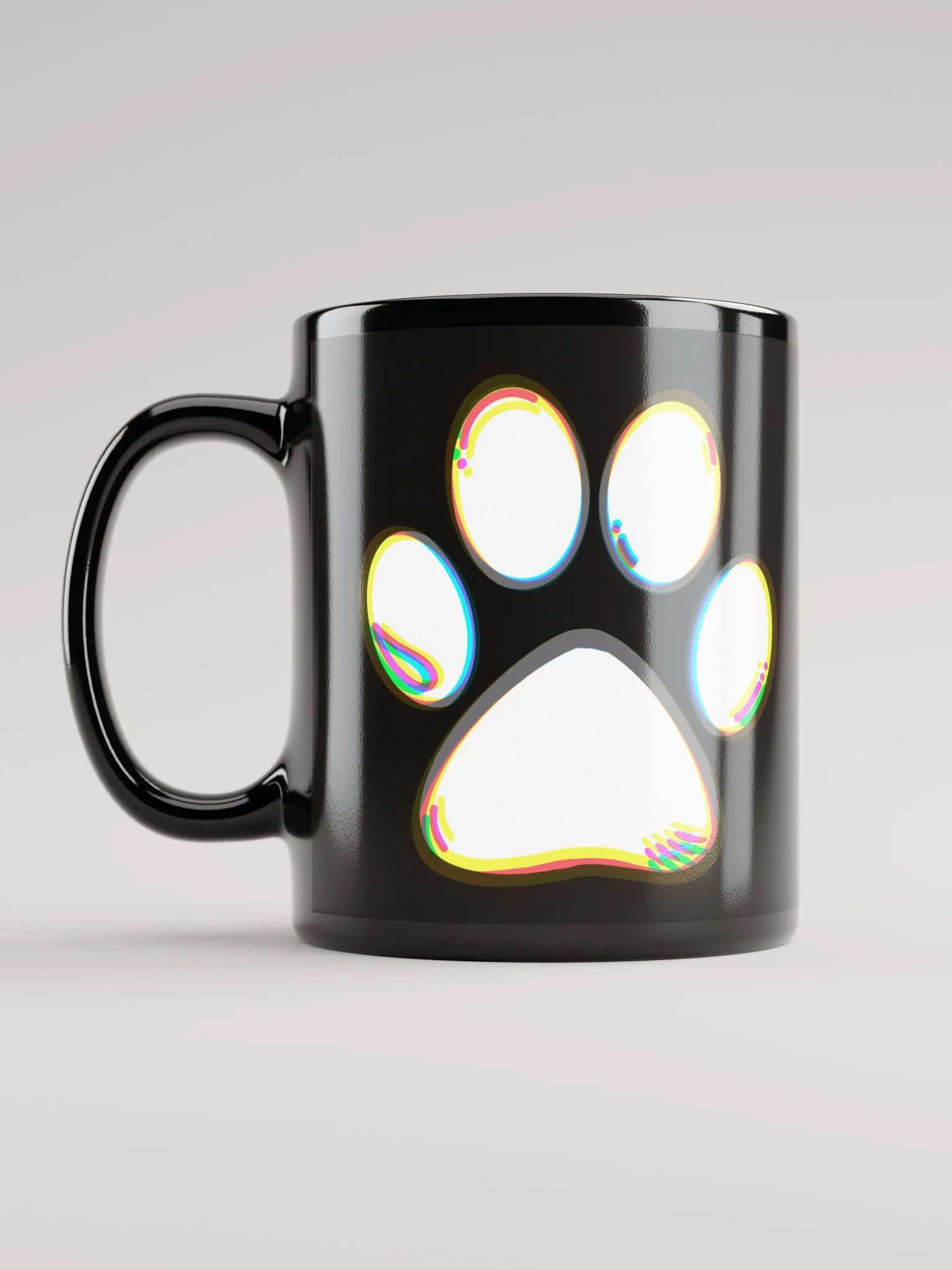 (Black) White Paw Mug product image (12)