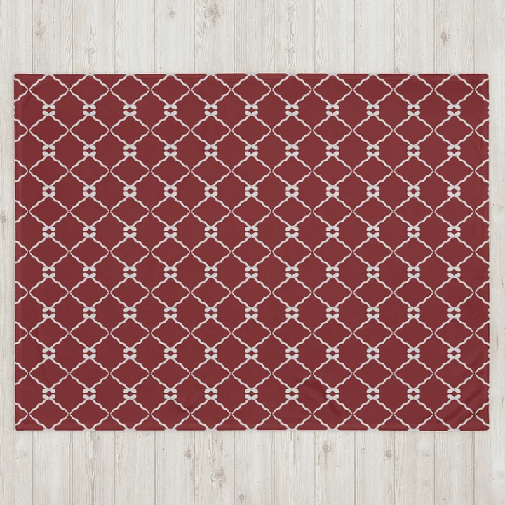 Bows and Ribbon in Red and White Throw Blanket product image (3)