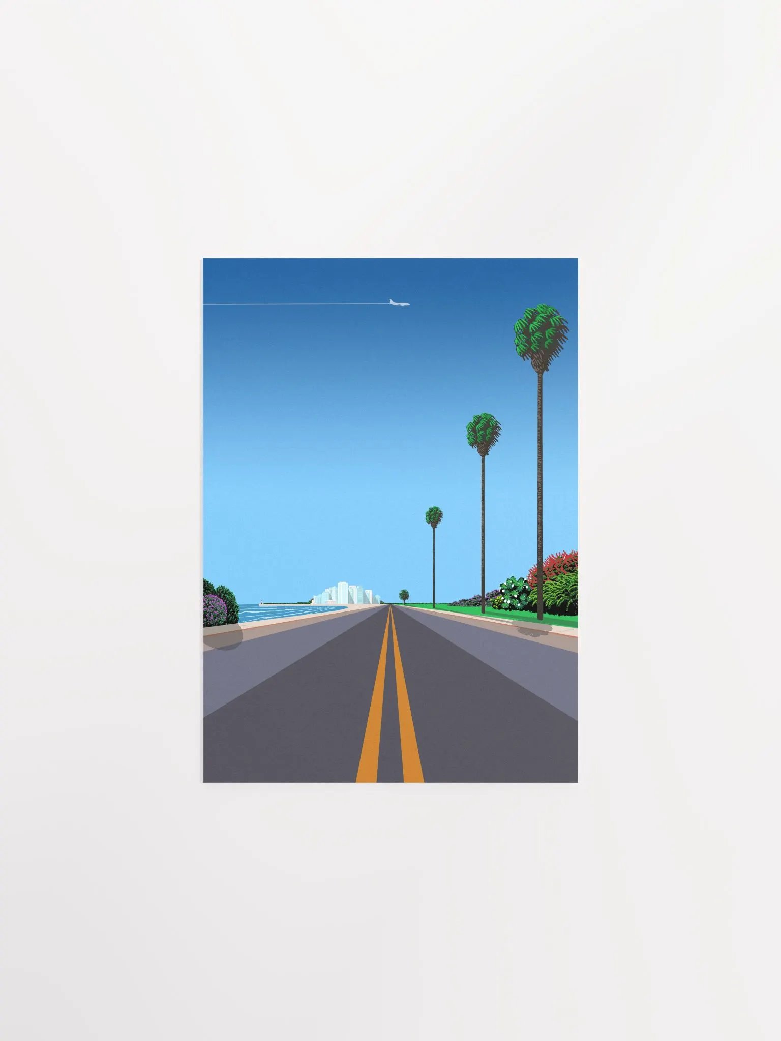 Florida, Miami, USA — City Pop art, retrowave/vaporwave poster, 80s, aesthetic poster, Hiroshi Nagai inspired art, minimalist poster product image (7)