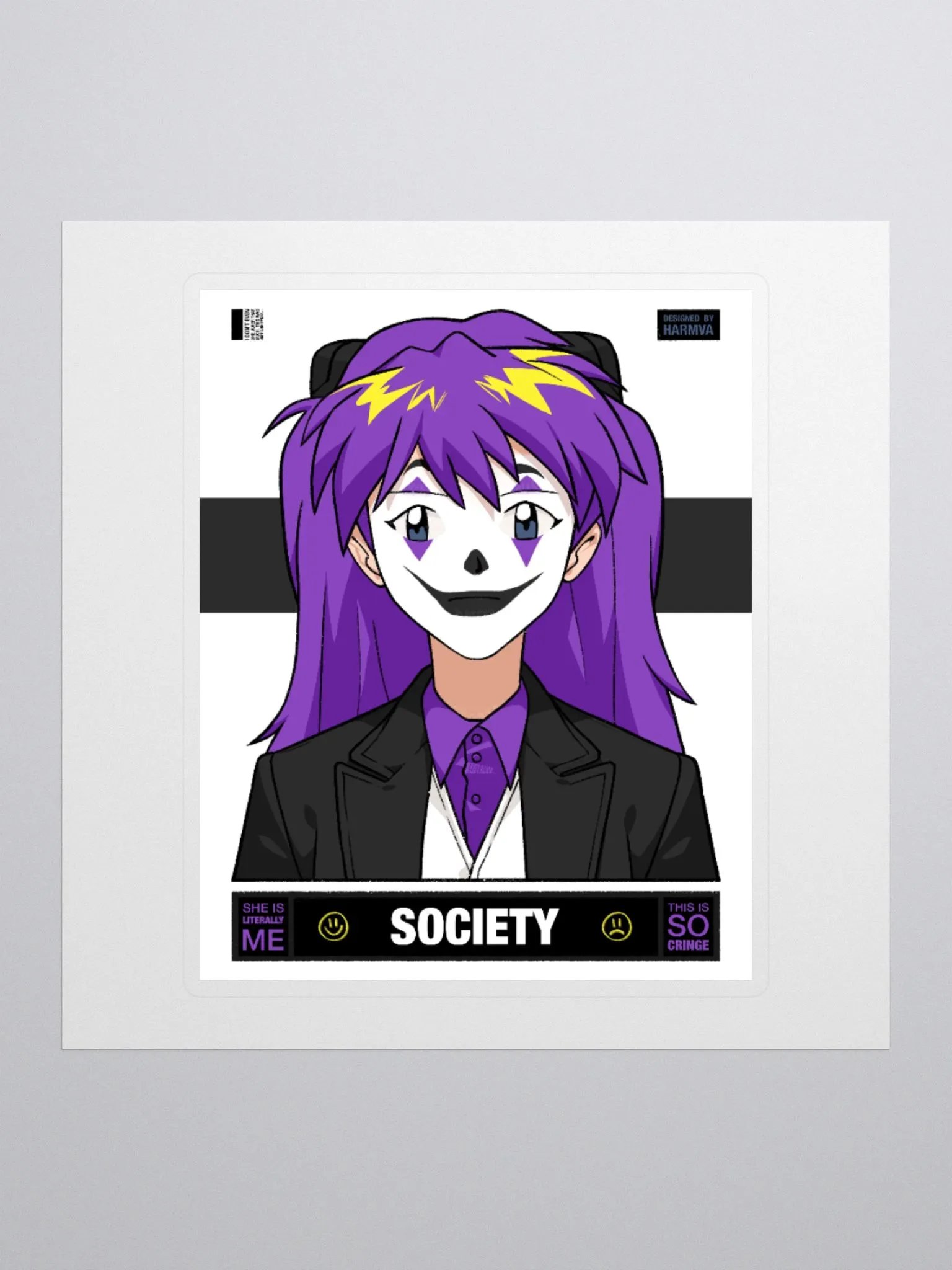 Woker Non-Binary SOCIETY Sticker with Background product image (1)