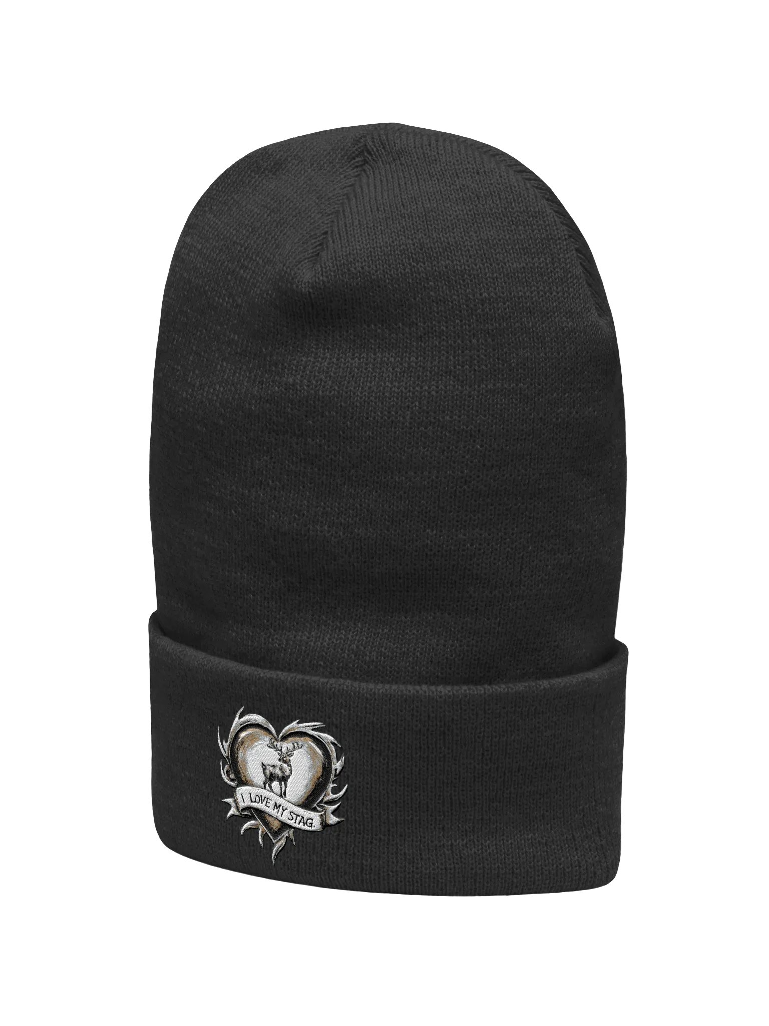 I Love My Stag embroidered cuff beanie for Vixen Hotwives product image (7)