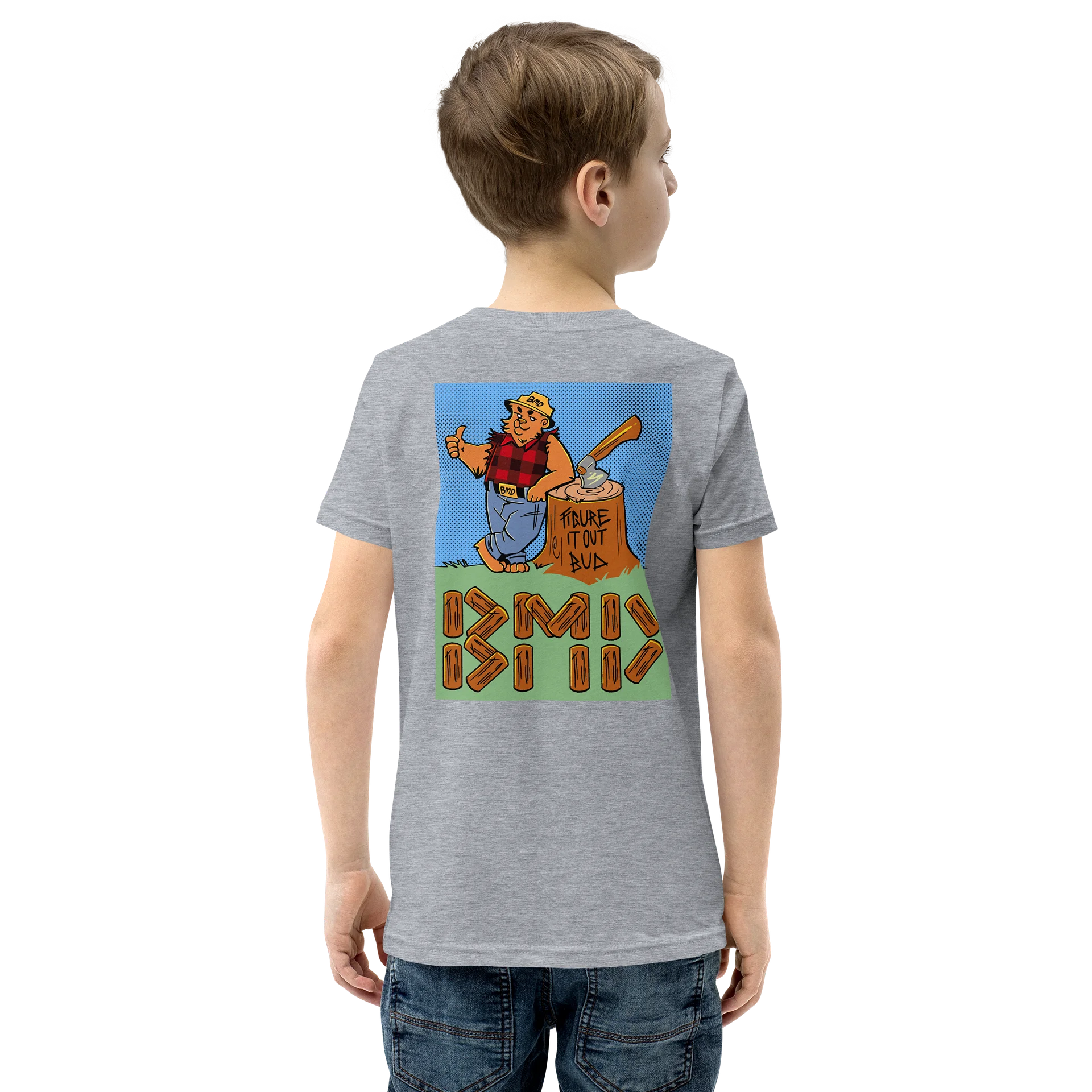 Lumberjack Bear BMD Youth T-Shirt | Double Sided product image (5)