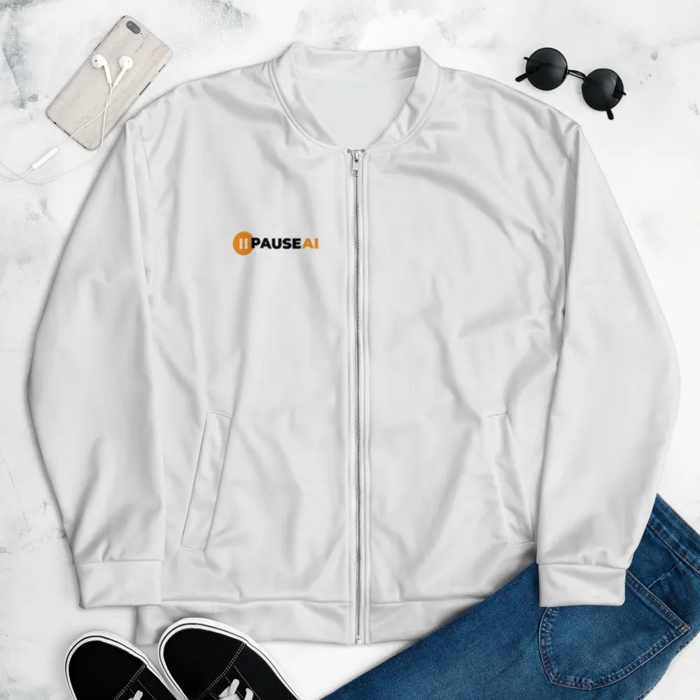 White Bomber Jacket (Unisex) product image (4)