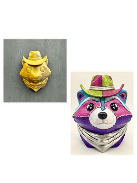 Raccoon Party Bundle: Wall Mount + Magnet (Gold & Silver)