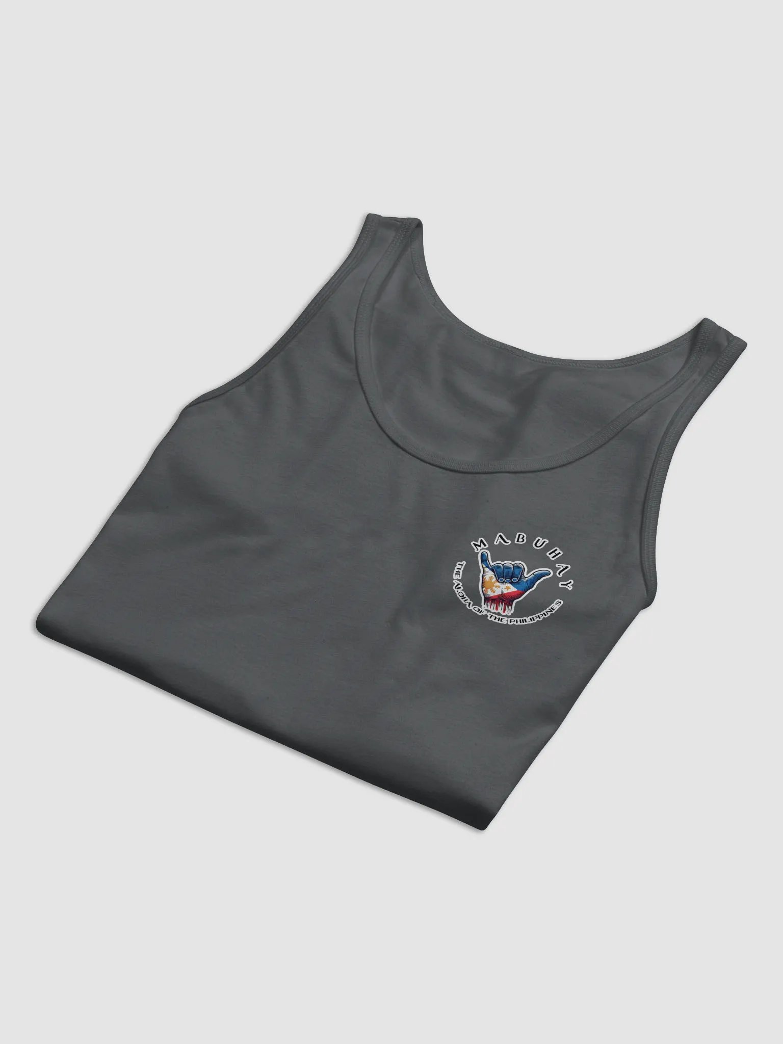 MABUHAY THE ALOHA OF THE PHILIPPINES MEN'S TANK TOP - SHAKA HANG LOOSE VIBES, SMALL FRONT LOGO, LARGE BACK LOGO product image (29)