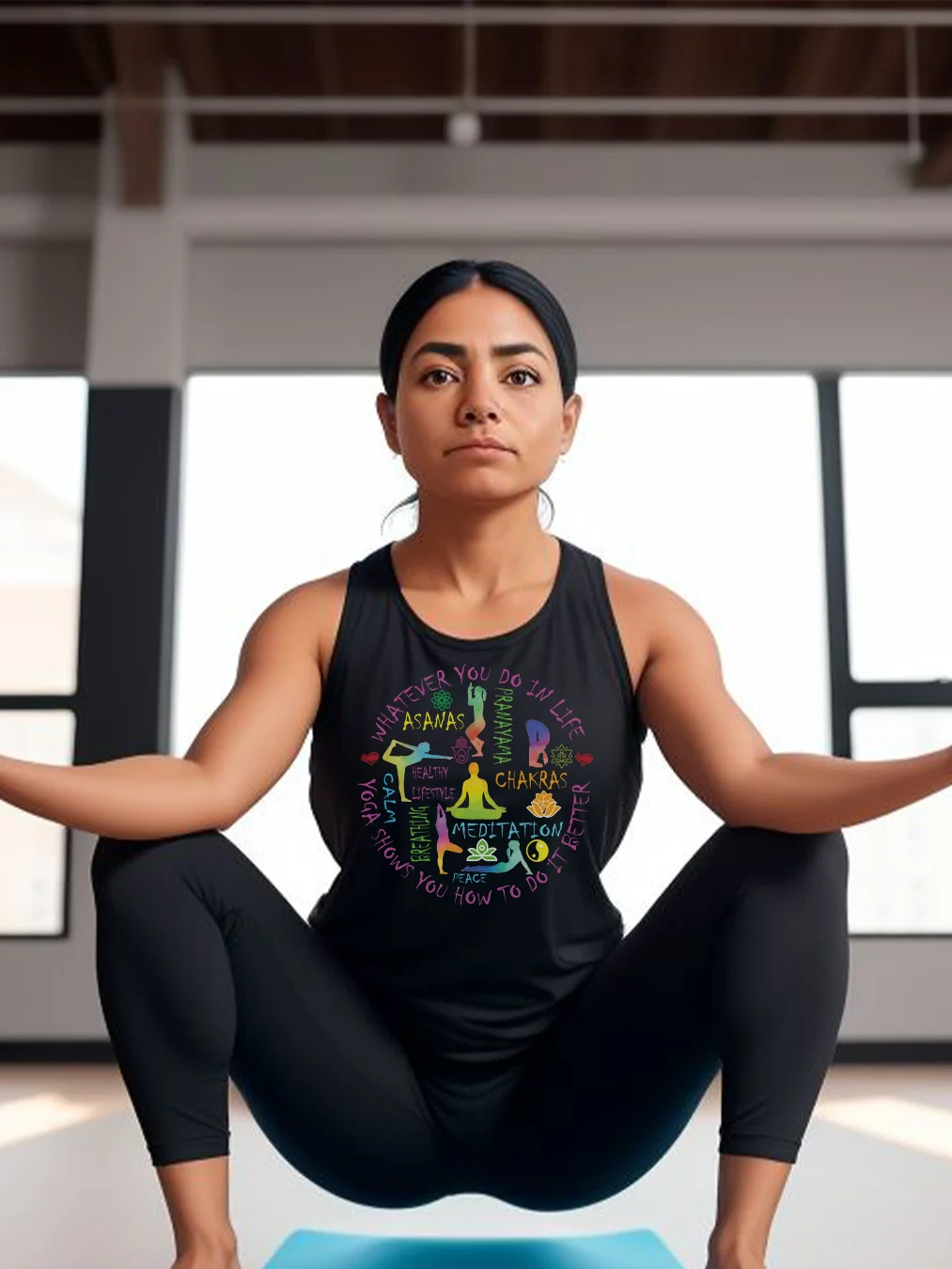 Yoga Meditation Trainer Chakra Asanas Yogi Class Tanktop product image (2)