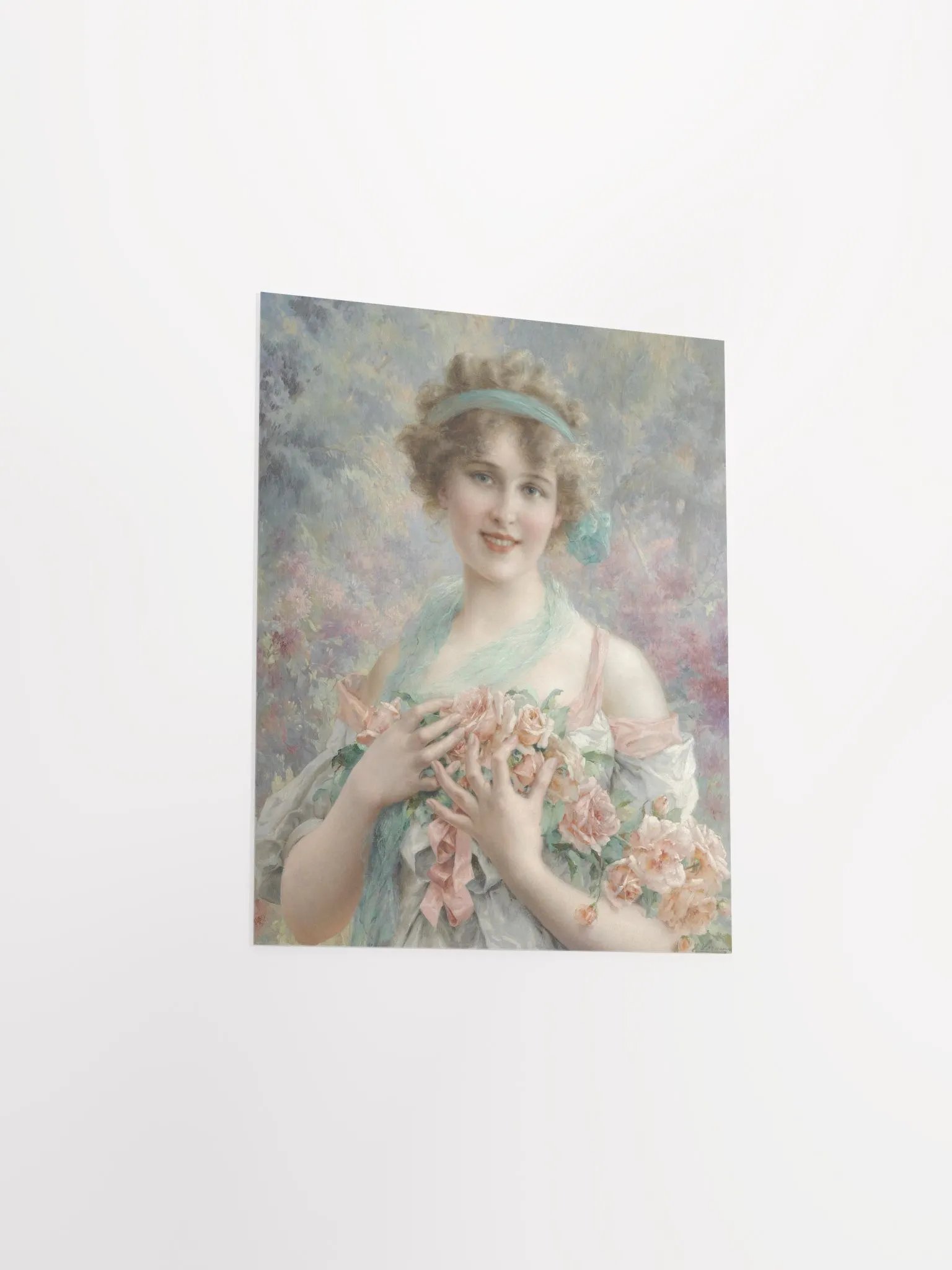 "Fille Aux Roses" by Emile Vernon Print product image (2)