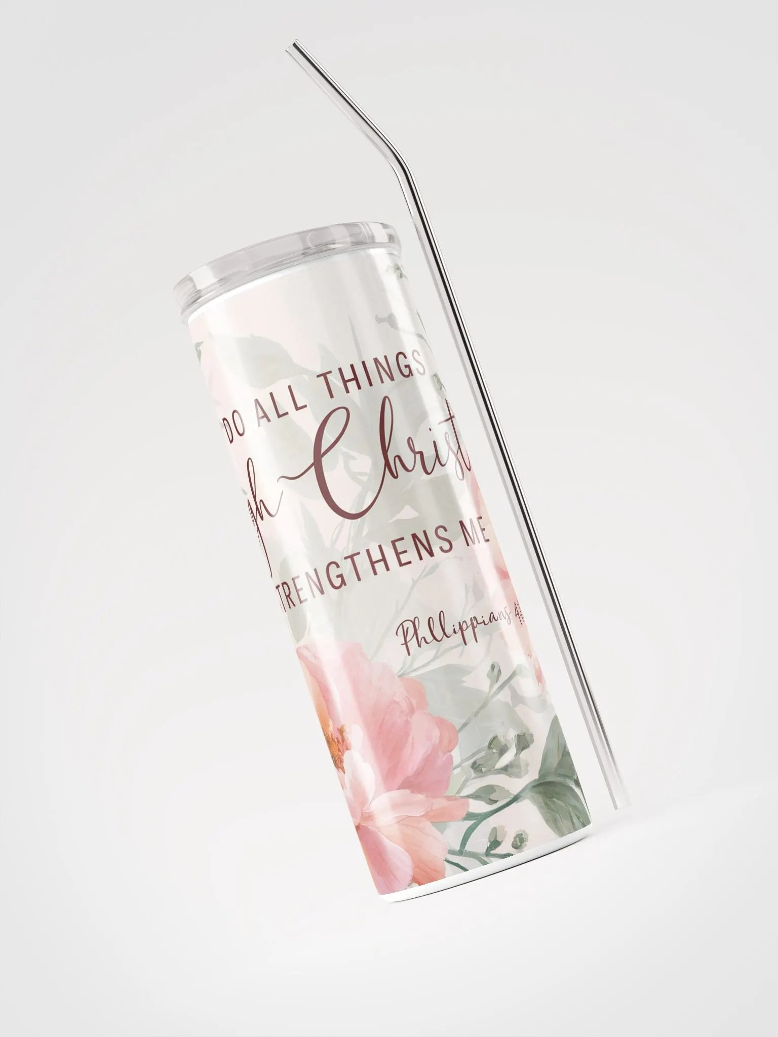 I Can Do All Things Through Christ Philippians 4:13 Stainless Steel Tumbler product image (4)