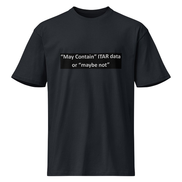 May Contain ITAR Data or Maybe Not T Navy Blazer product image (1)