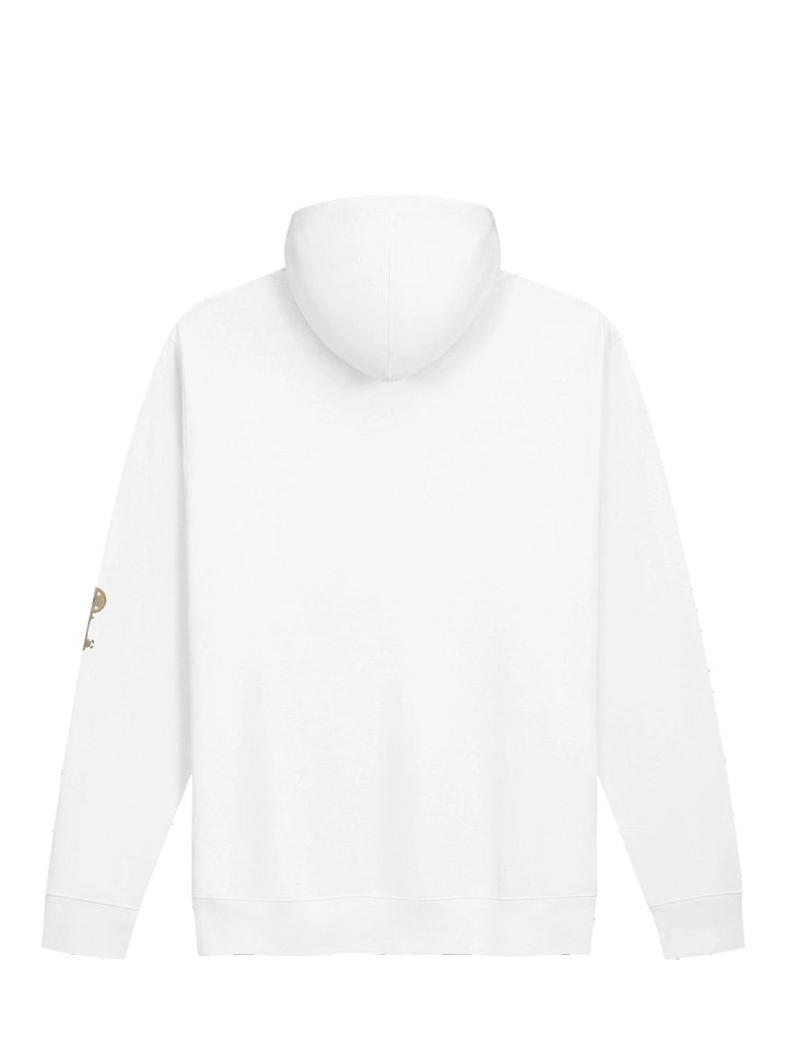 The Gatekeeper’s Key – White Reverse Motion Edition (Back + Left Sleeve Print) | Unisex Midweight Hoodie product image (2)