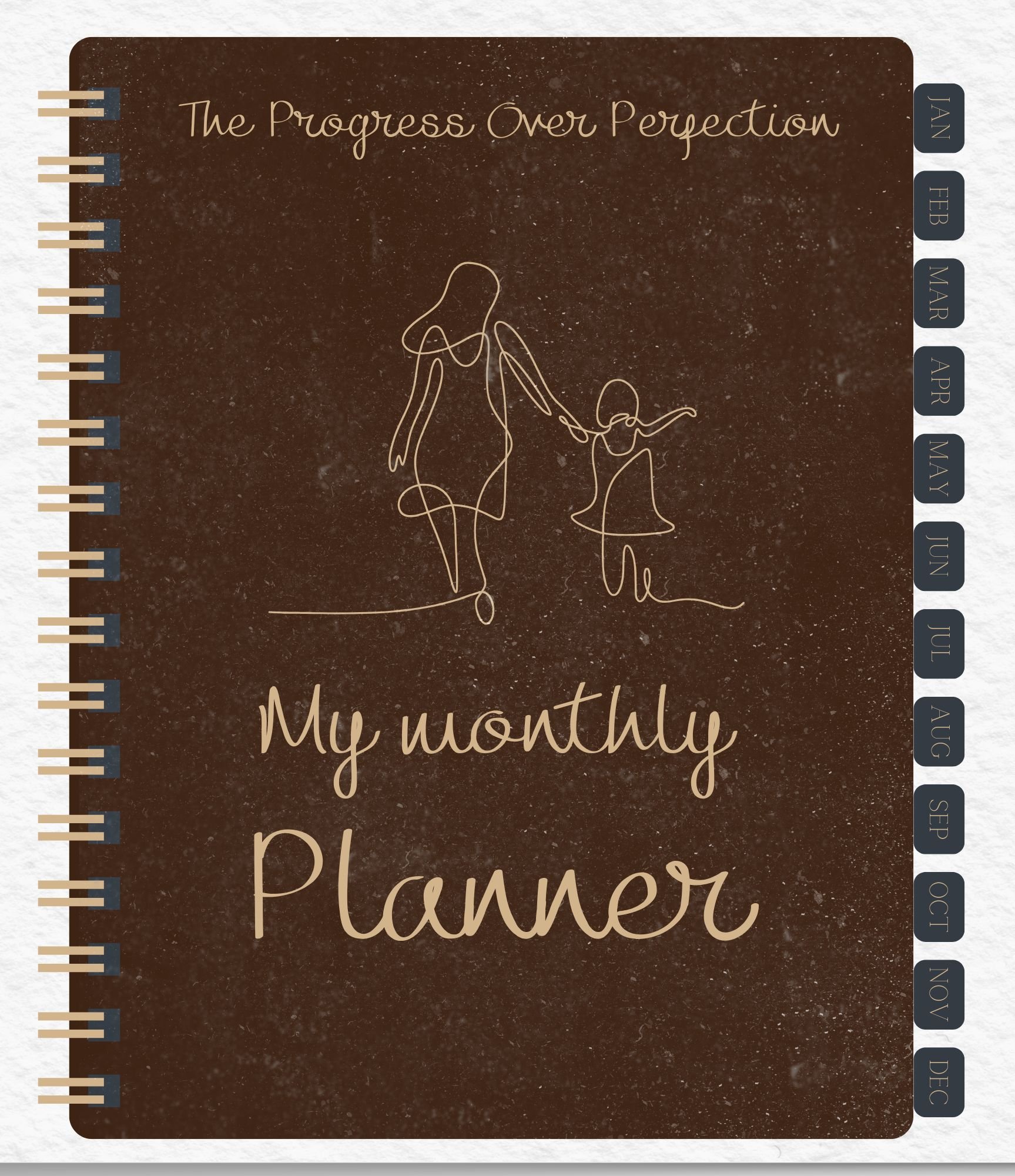 The Progress Over Perfection Monthly Planner product image (1)