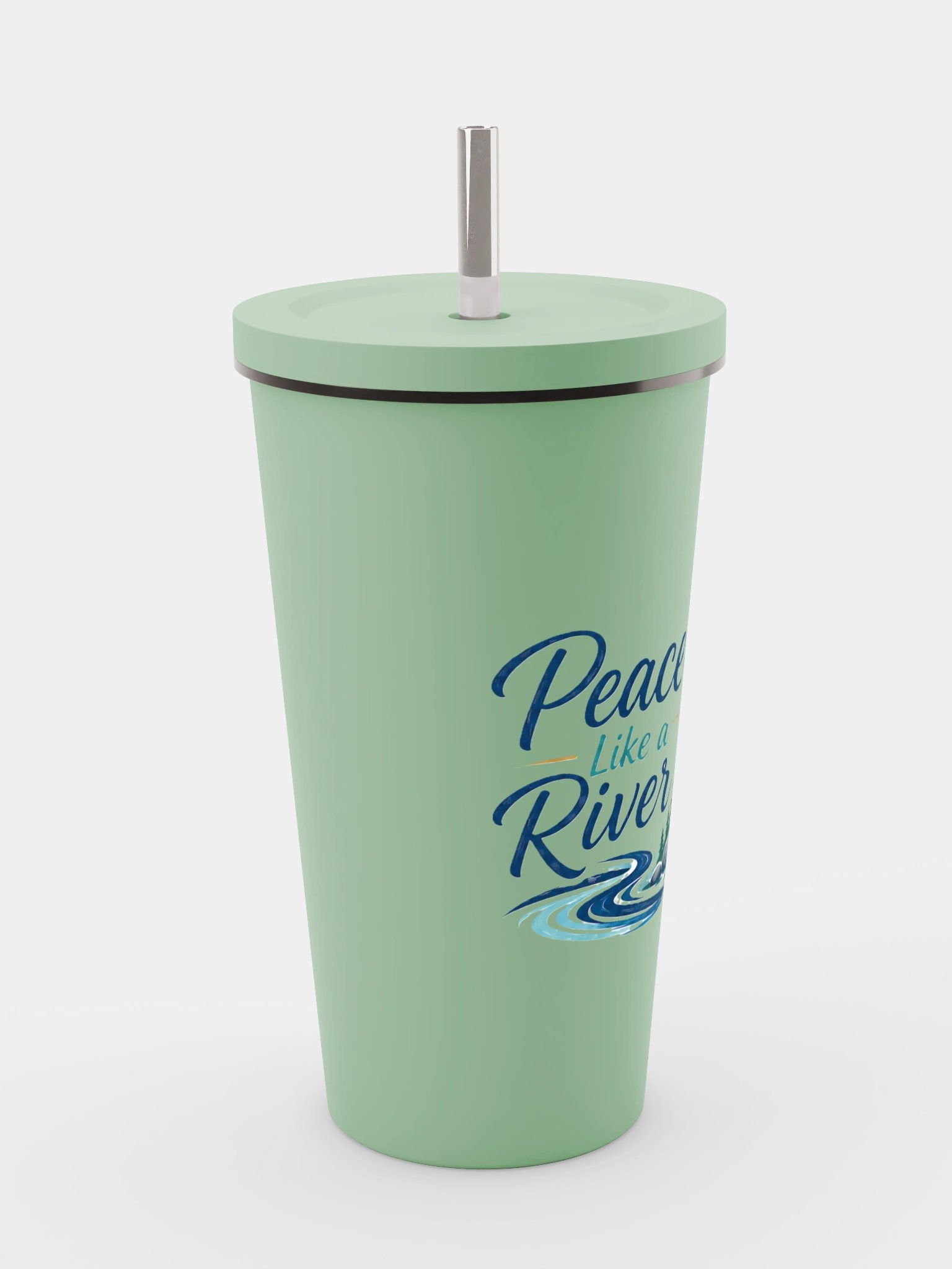 Peace Like a River Insulated Tumbler with Straw product image (4)