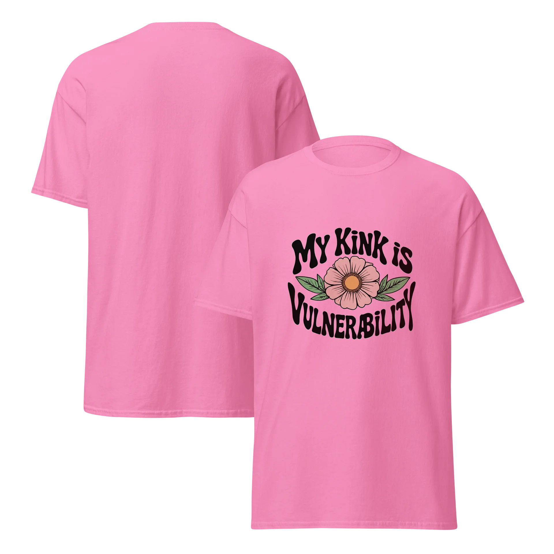 “My Kink Is Vulnerability” Pink T-shirt product image (7)