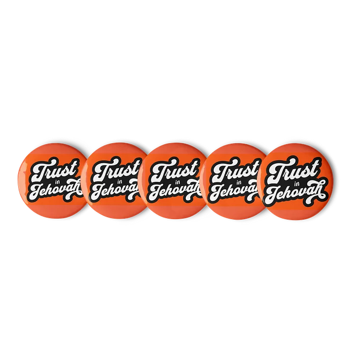 Trust in Jehovah Pin Button Set – Bold Orange Edition product image (2)