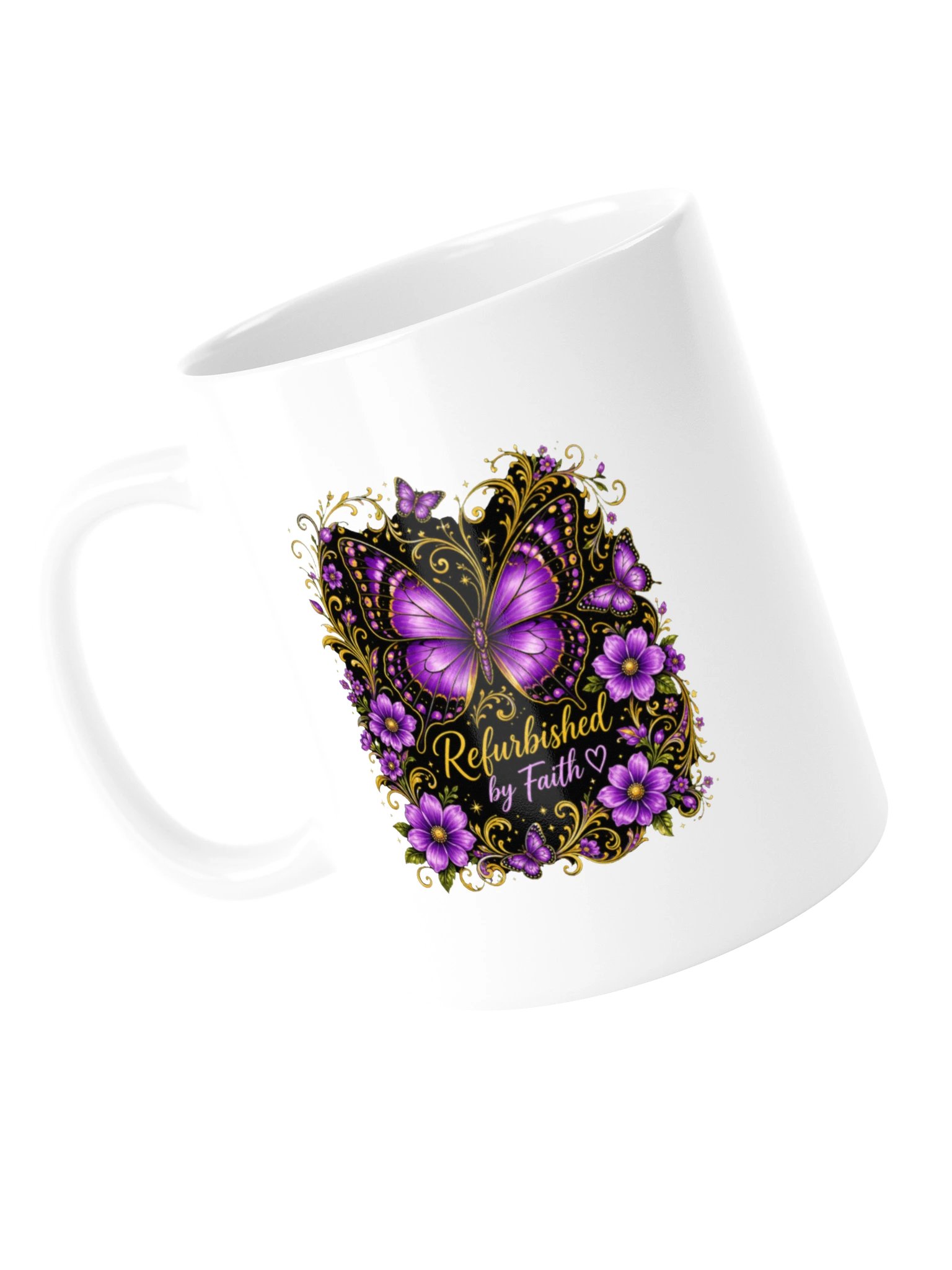 Black Butterfly Floral Mug product image (5)