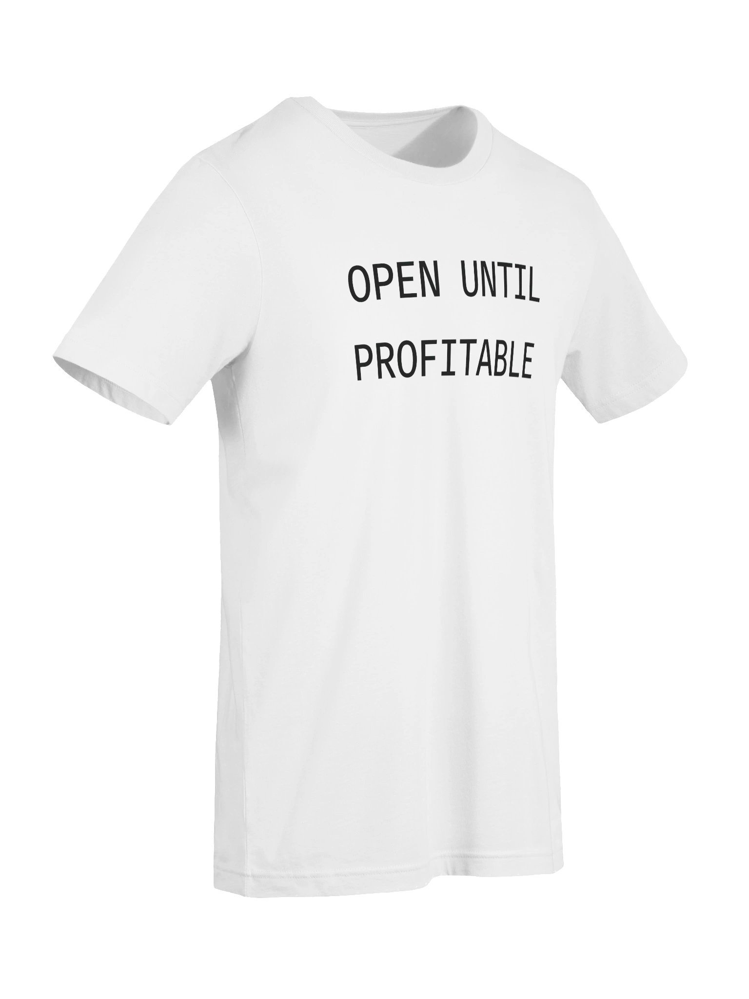 OPEN UNTIL PROFITABLE | AI Startup Humor T-Shirt for Founders Gift Idea Indie Hacker Apparel product image (7)