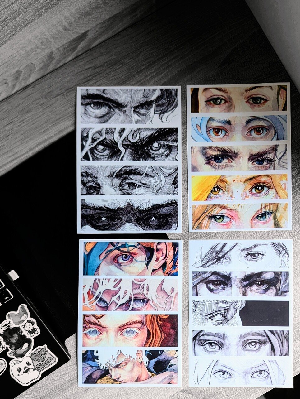 "Eyes" 4 stickerset A5 product image (8)