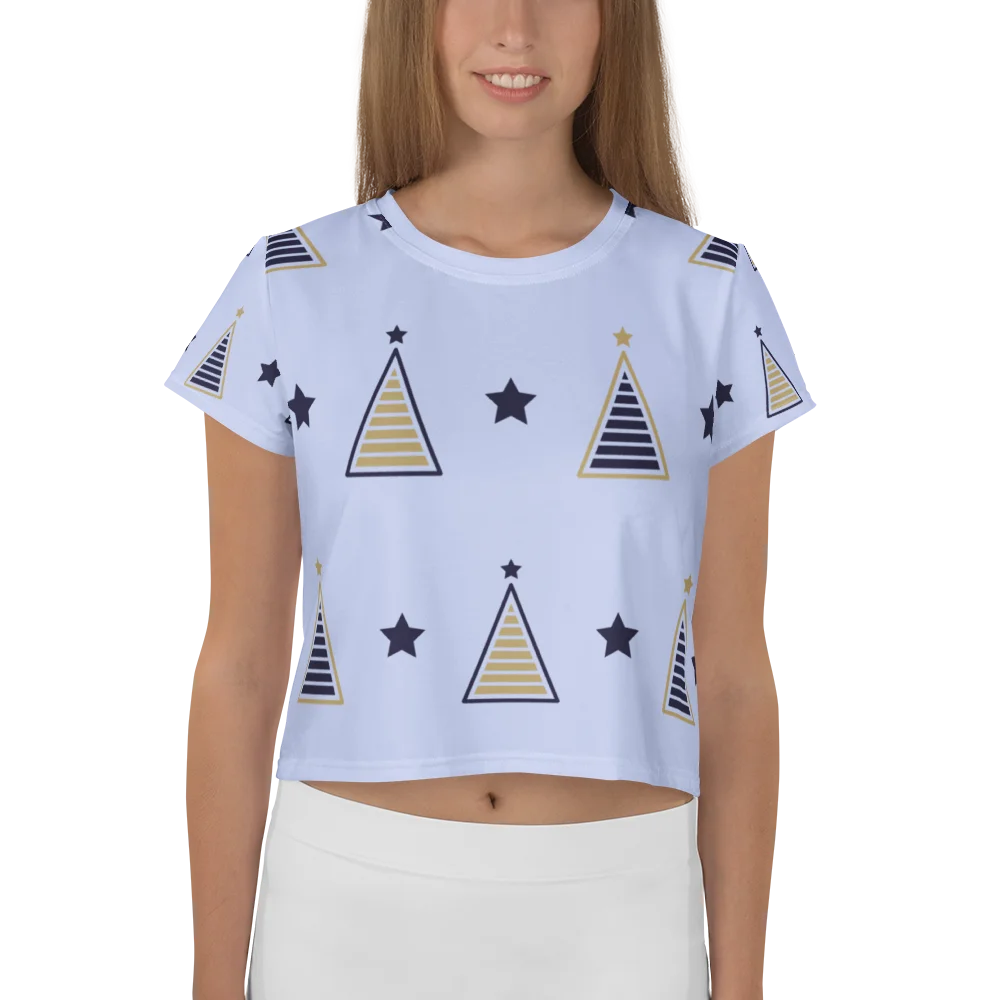 Celestial Stars All-Over Print Crop Tee product image (1)