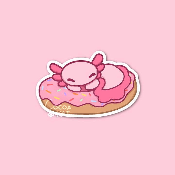 Axolotl Donut Stickers product image (1)