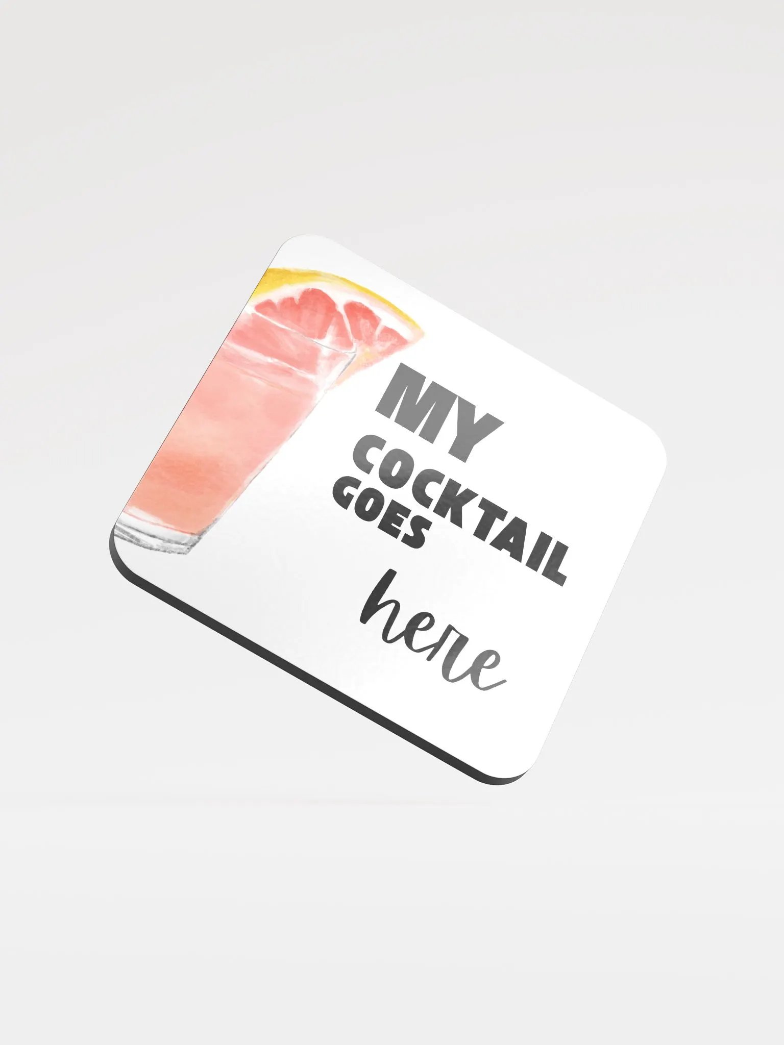 My Cocktail Goes Here Cork Coaster Set product image (1)