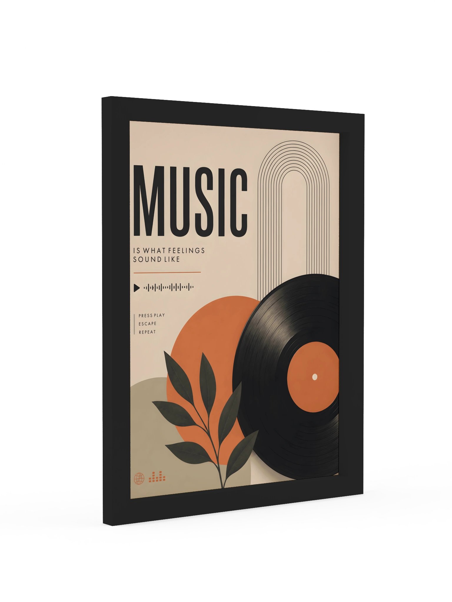 Music Is What Feelings Sound Like — Retro Music Boho Wall Art product image (5)
