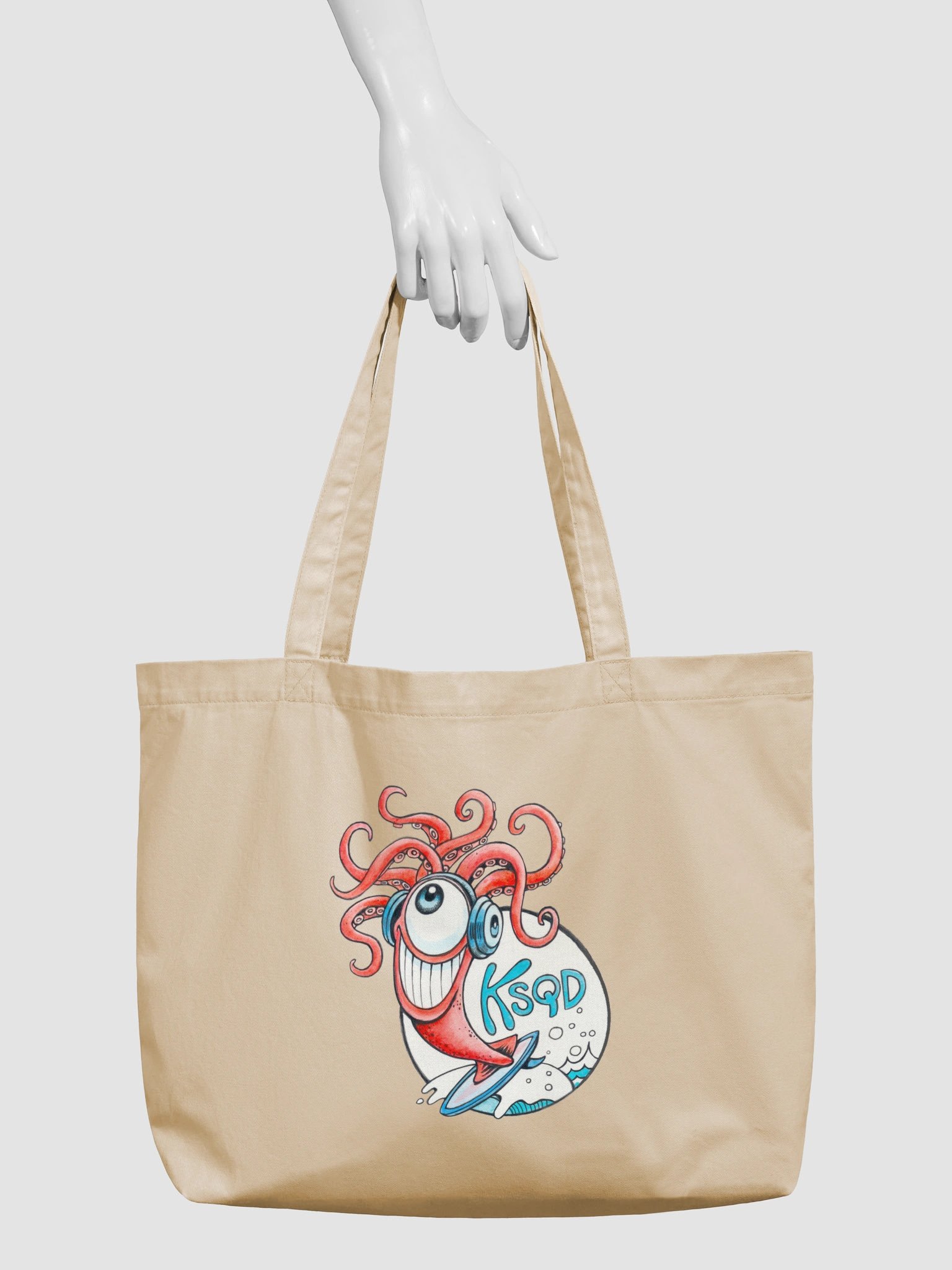 KSQD 2026 Winning Design – Squid & Ocean Organic Cotton Tote product image (5)