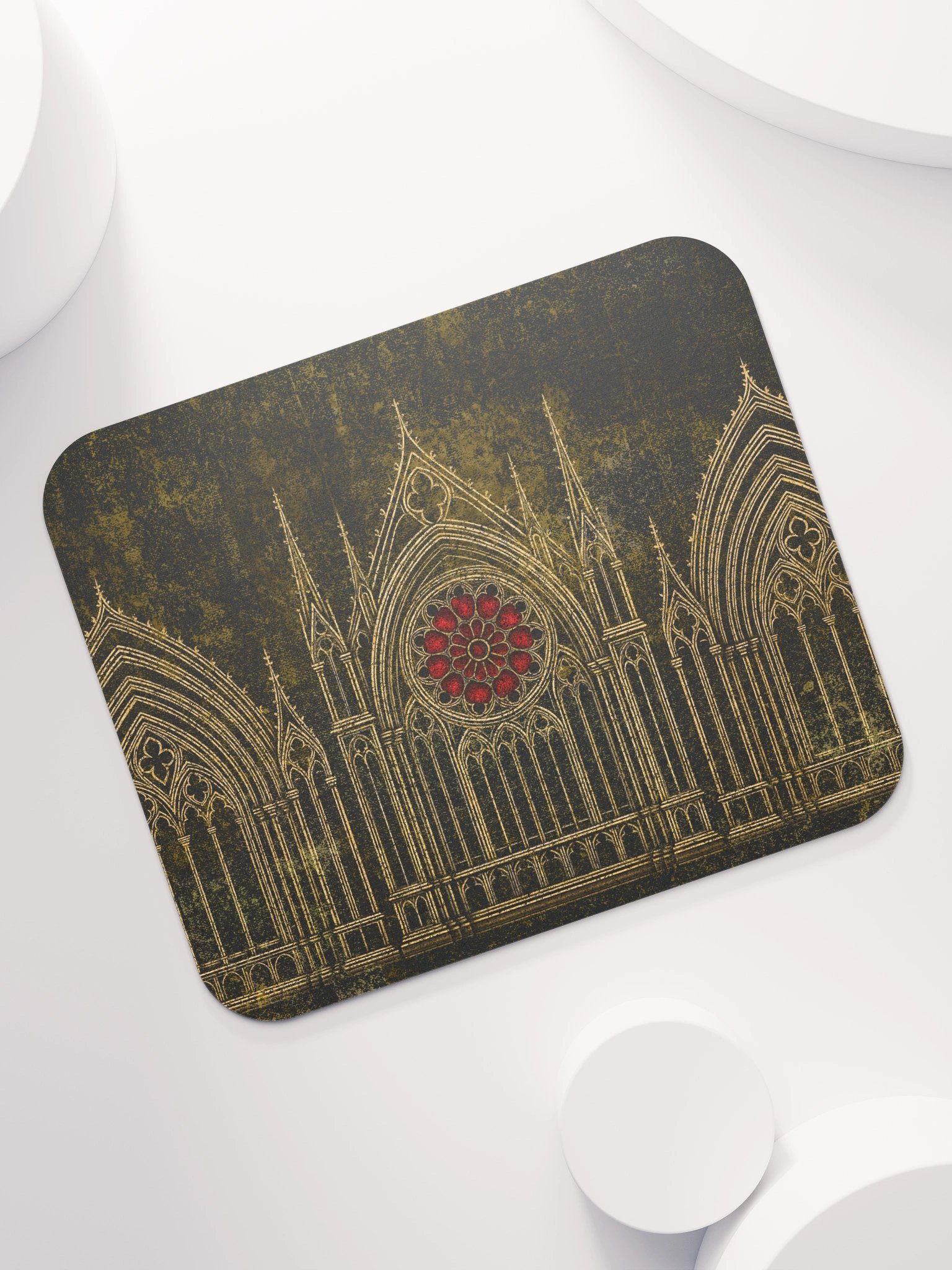 Gothic Cathedral Rose Window Mouse Pad 8.7" × 7.1" product image (8)