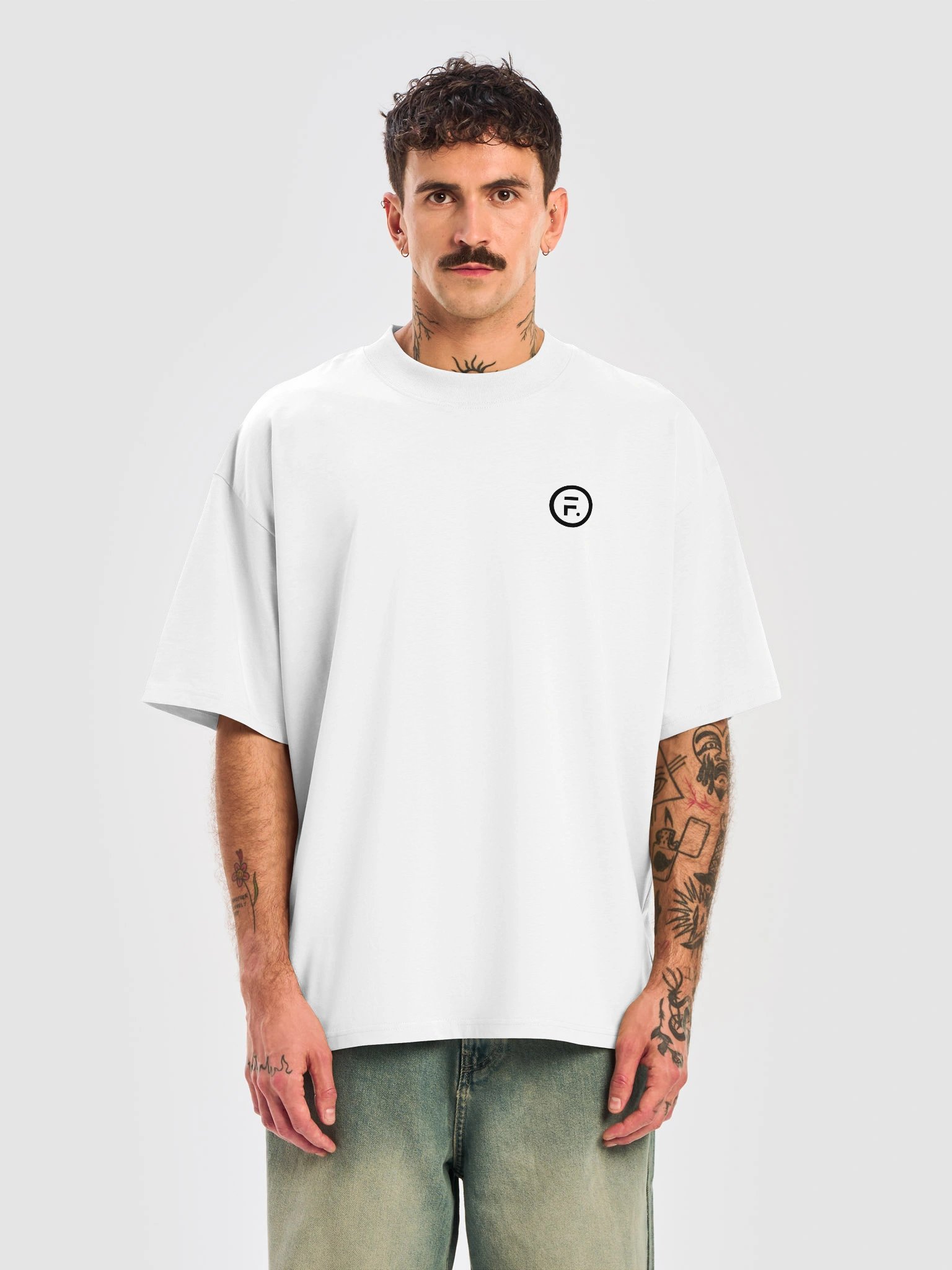 Inspired: Oversized T-Shirt back print white product image (3)