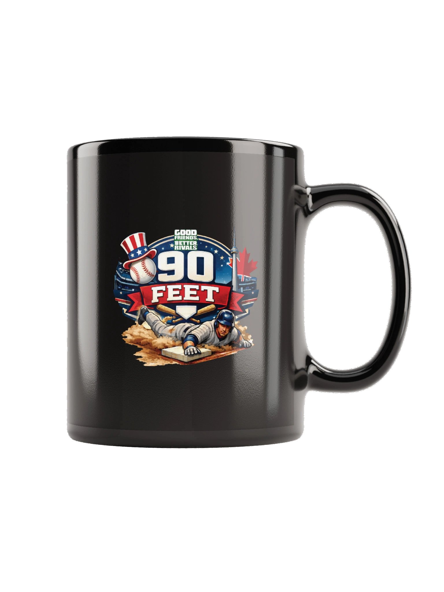Round the Bases Black Mug product image (3)
