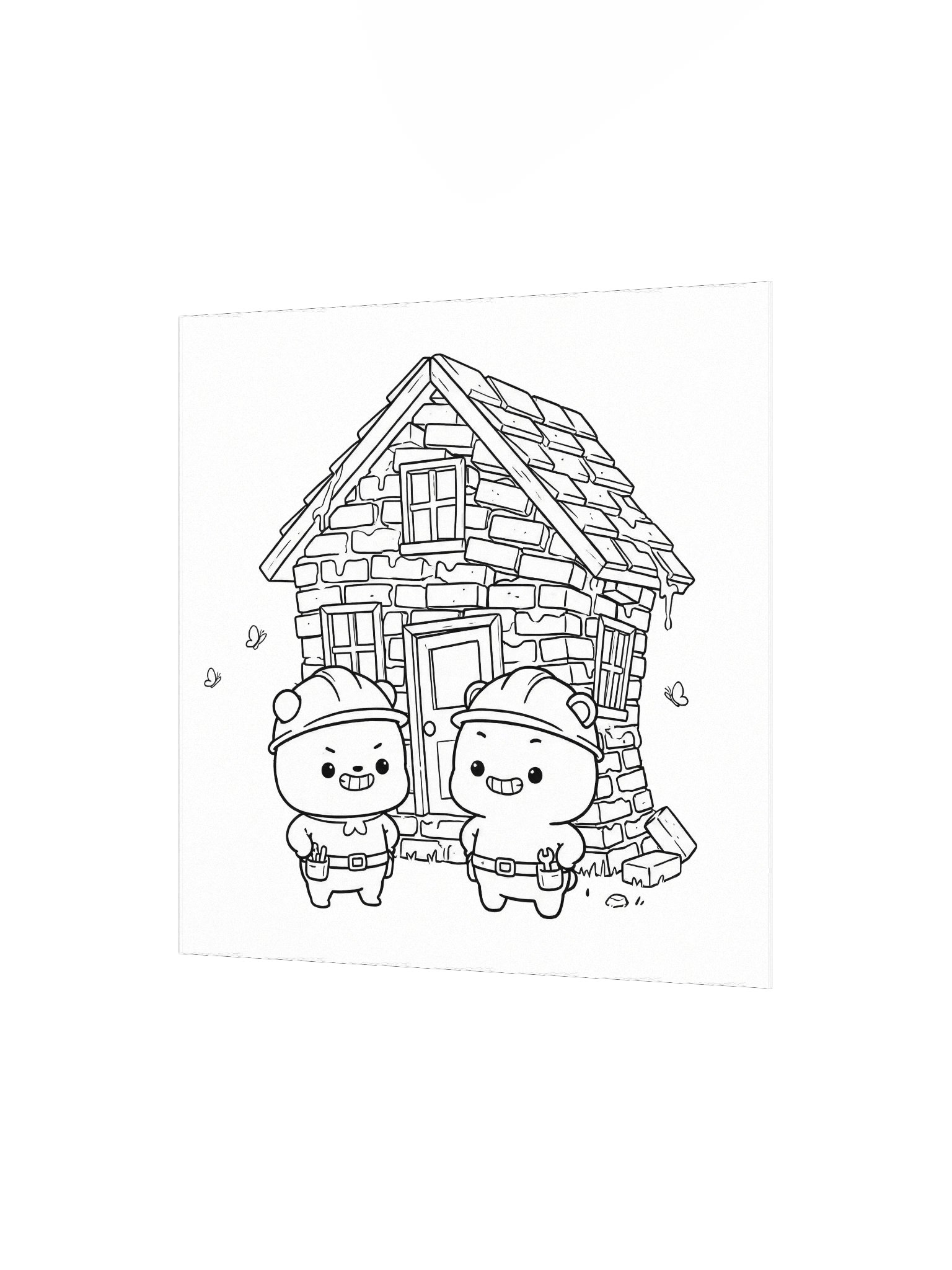 Cute Construction Bears - Linear Kawaii Design product image (9)