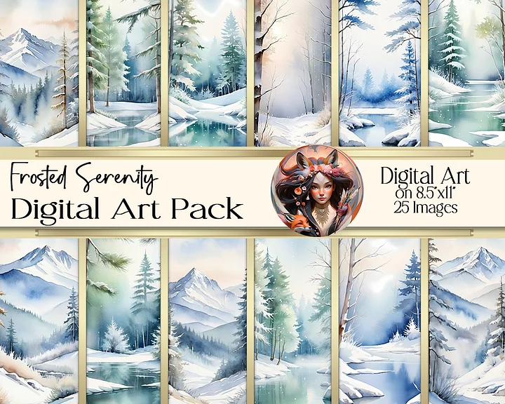 Frosted Serenity Digital Art Collection product image (1)