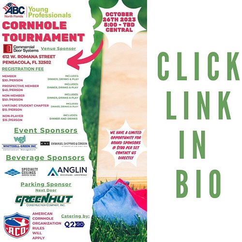 Come Join the Fun.. Oct. 26th in Pensacola. Link in Bio #cornhole #abcnorthflorida
#abcmeritshopproud