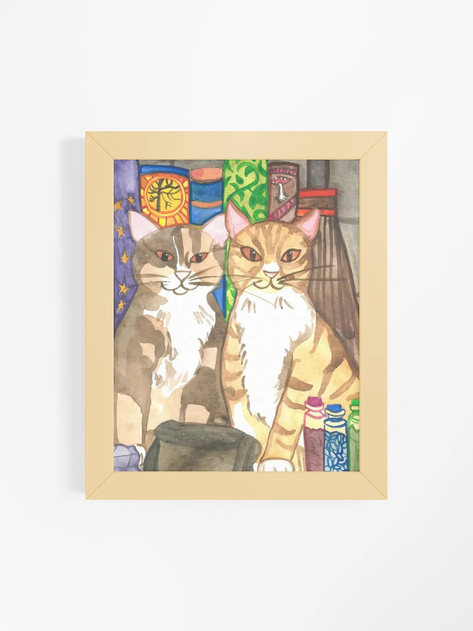 Two Cat Witches Framed Print product image (20)