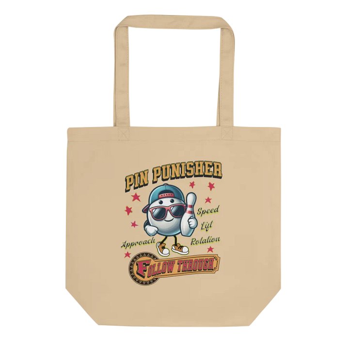Pin Punisher Bowling Strike Style Eco Tote product image (1)