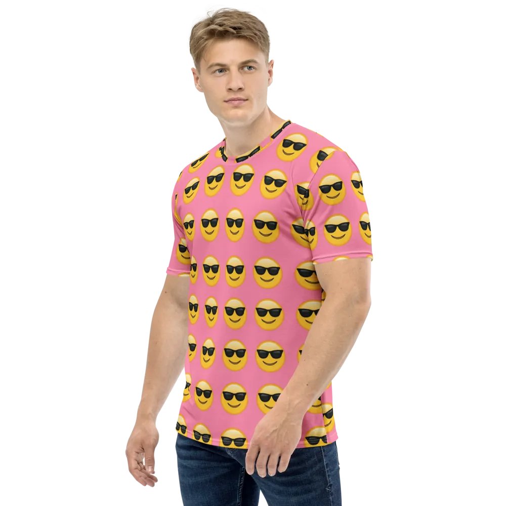 Cool Emoji - Pink - All-Over Print Crew Neck T-Shirt product image (2)