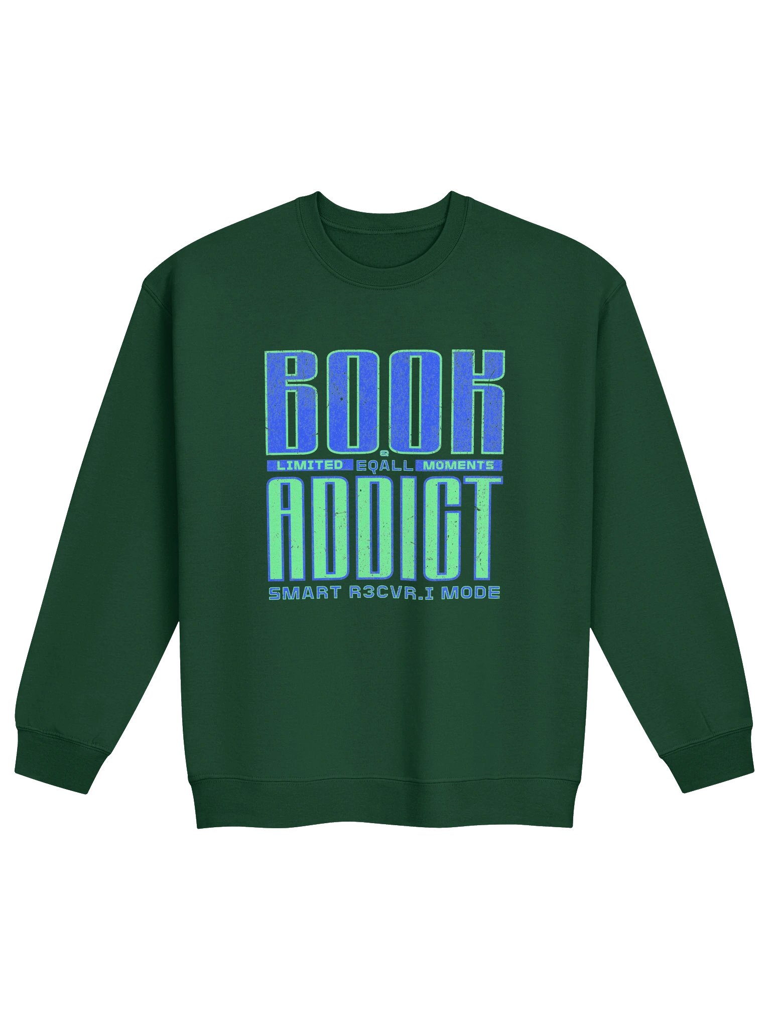 BOOK Addict Moments Gildan Sweatshirt_R3CVR.i mode by EQALL® Essentials_Blue / Turquoise product image (10)