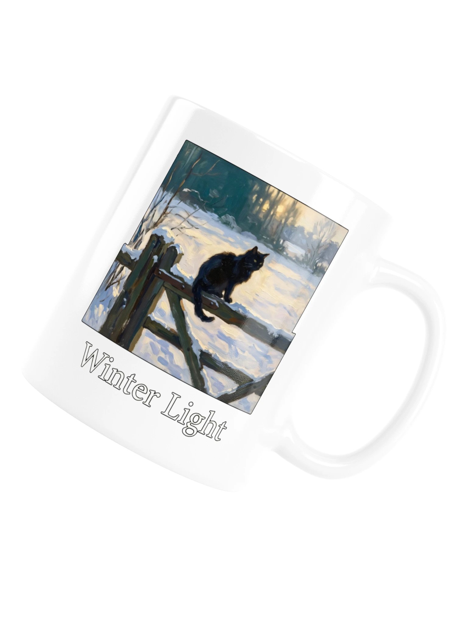 Winter Fence Cat Mug product image (6)