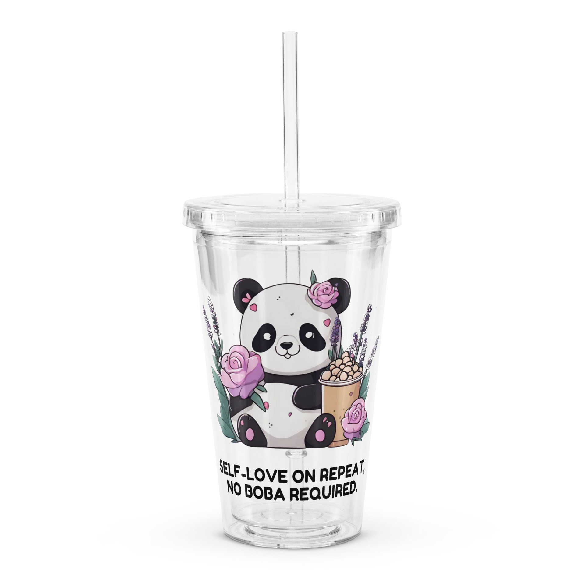 Whimsical Panda Bubble Tea Tumbler product image (1)