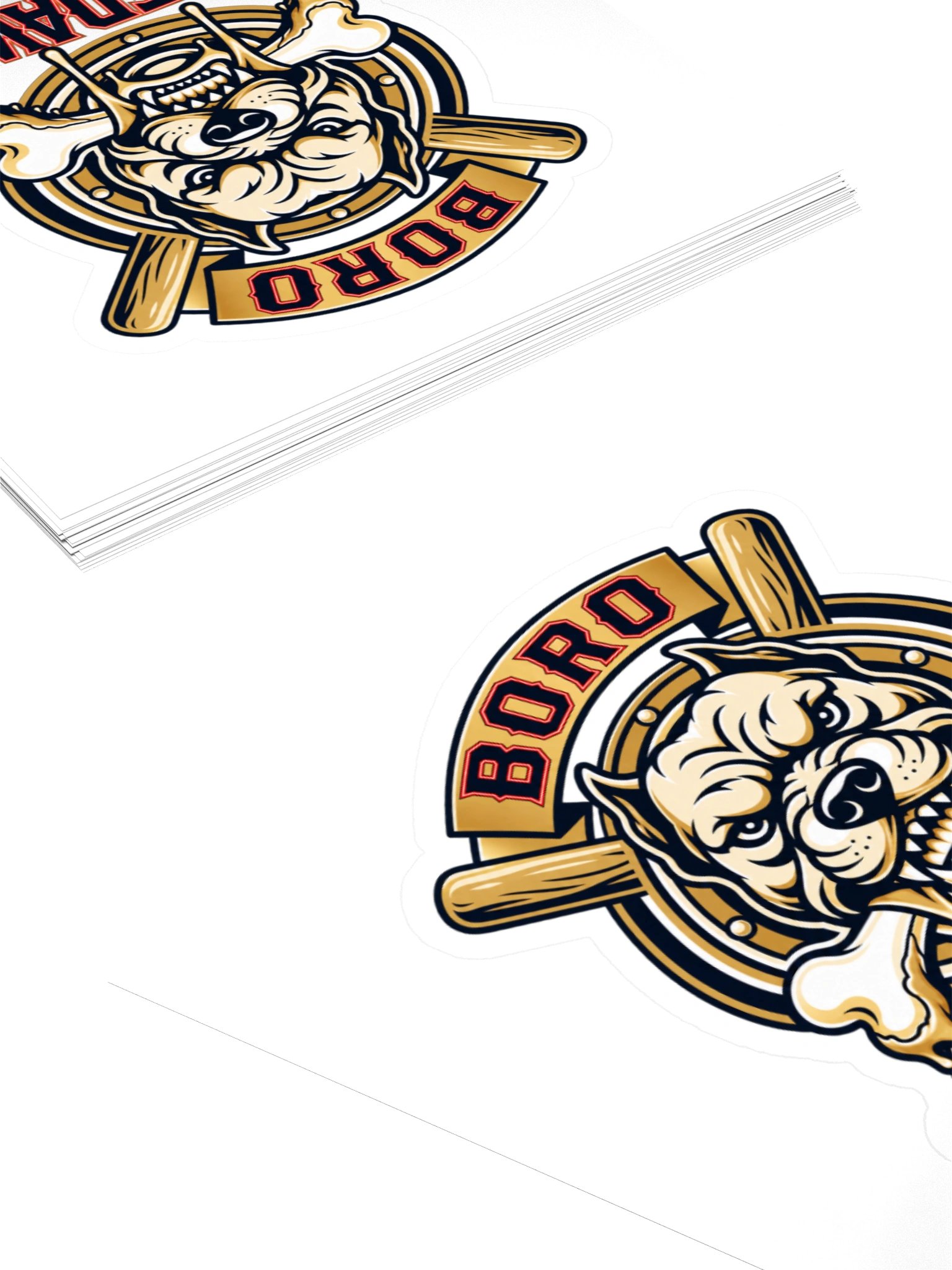 Boro Bonedawgs Alt. Logo Sticker - Red Accented product image (4)