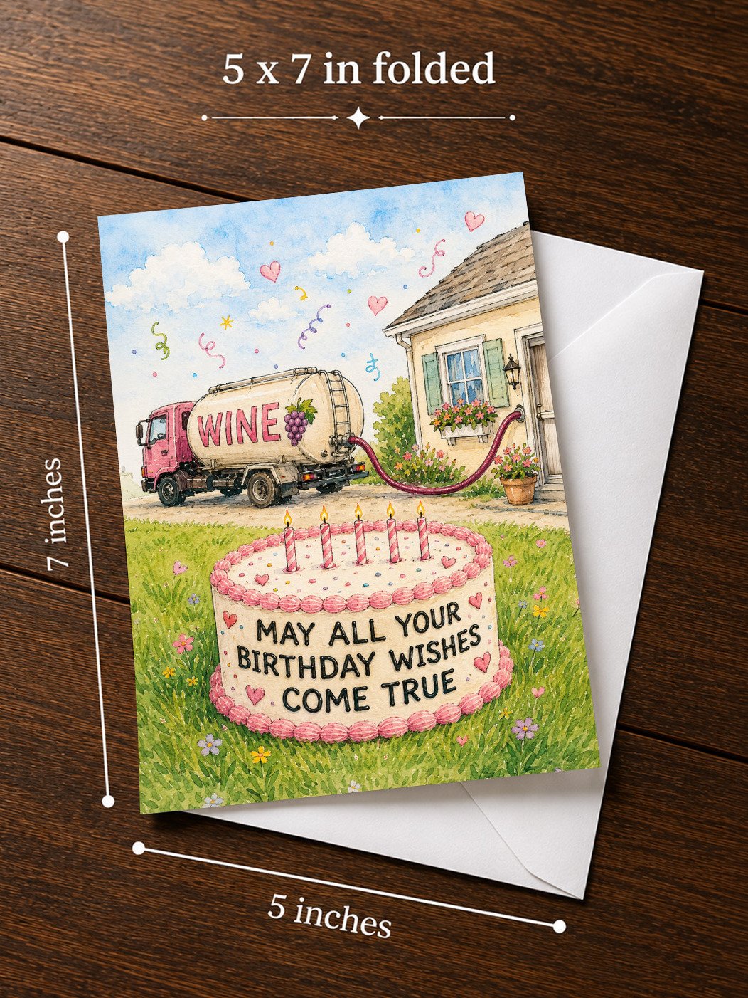 RED WINE LOVER Funny Happy Birthday Wishes Greeting Card product image (3)