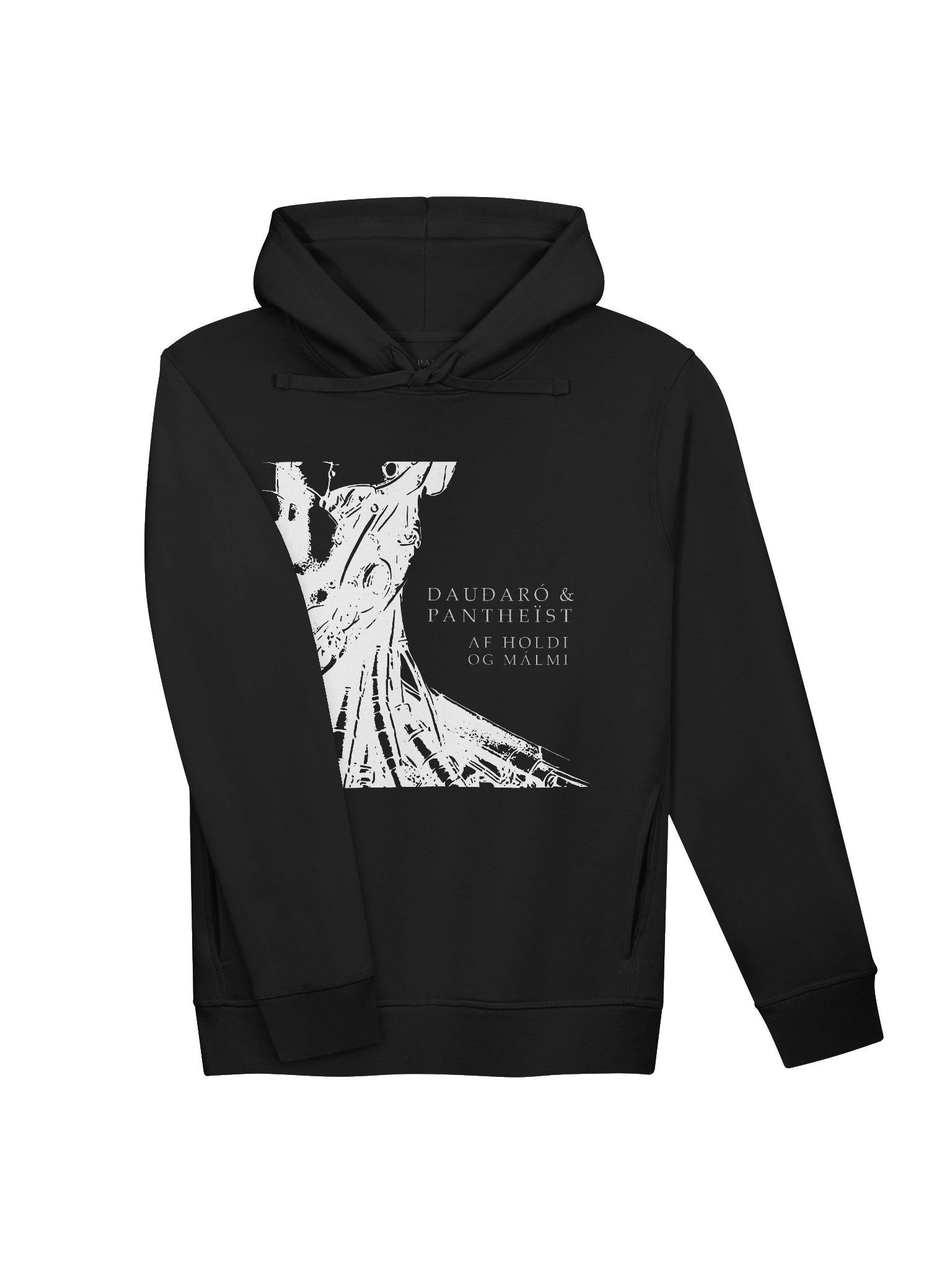 Dauðaró & Pantheïst — Af holdi og málmi Limited Edition Unisex Pocket Hoodie (Black) product image (3)